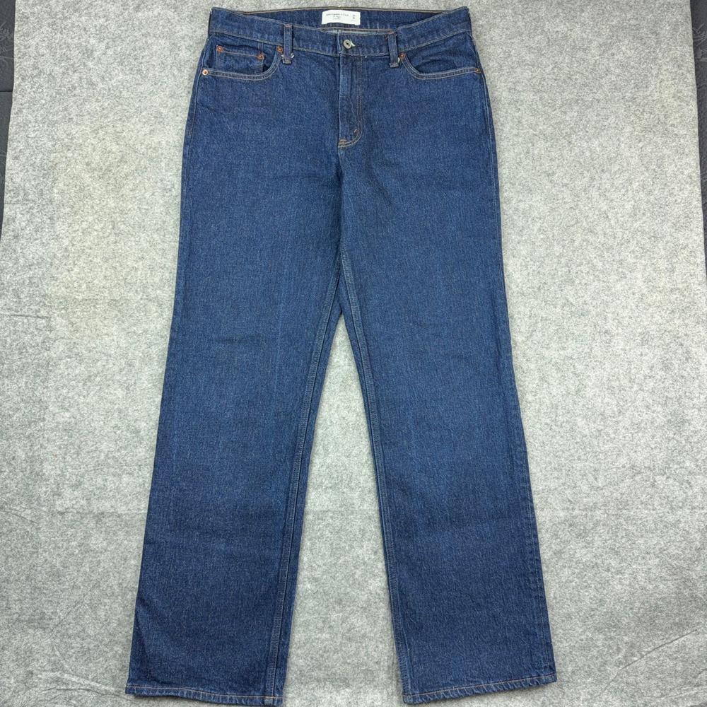 Abercrombie & Fitch Jeans Womens 30 10L The Baggy Low Rise Blue Denim Straight
